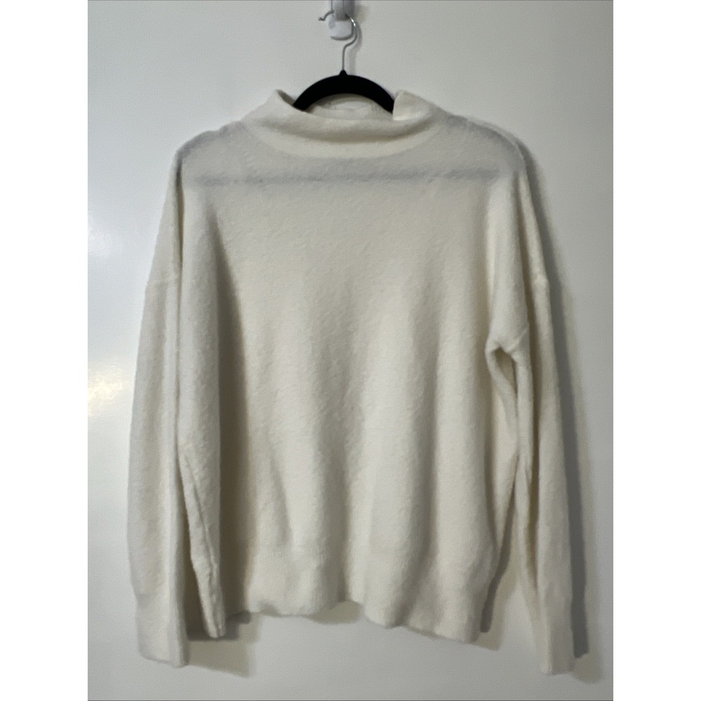Joie Womens Sweater Sz Medium Off White Stretch Long Sleeve Pullover Wool Blend‎